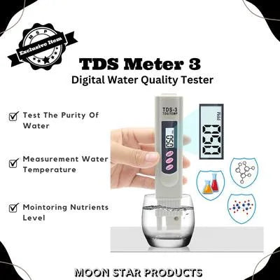 Portable TDS Meter - 1 Pc ABS Plastic Water Quality Testing